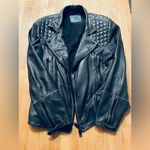 All Saints Cargo Leather Jacket